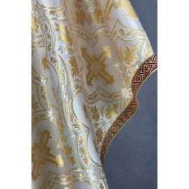 Ornat gotycki biało-złoty, haftowany (35K) - Ornaty białe/ ecru - zdjęcie 3 - Ornat gotycki biało-złoty, haftowany (35K)