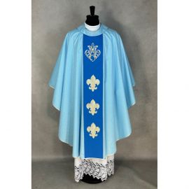 Ornat gotycki, haftowany maryjny (67K) - Ornaty złote/srebrne - zdjęcie 2 - Ornat gotycki, haftowany maryjny (67K)