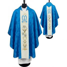 Ornat gotycki haftowany, motyw maryjny (75K) - Ornaty Maryjne