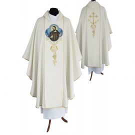 Ornat gotycki, haftowany Święty Franciszek (93K) - Ornaty z wizerunkiem świętych