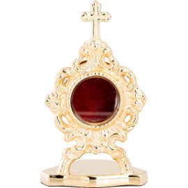 Relikwiarz mosiężny, pozłacany - 10 cm (28) - RELIKWIARZE - zdjęcie 2 - Relikwiarz mosiężny, pozłacany - 10 cm (28)