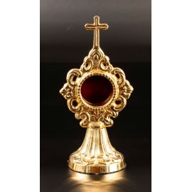Relikwiarz mosiężny, pozłacany - 17 cm (29) - RELIKWIARZE