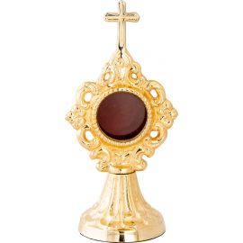 Relikwiarz mosiężny, pozłacany - 17 cm (29) - RELIKWIARZE - zdjęcie 2 - Relikwiarz mosiężny, pozłacany - 17 cm (29)