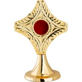 Relikwiarz mosiężny, pozłacany - 12 cm (33) - RELIKWIARZE - zdjęcie 2 - Relikwiarz mosiężny, pozłacany - 12 cm (33)