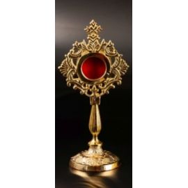 Relikwiarz mosiężny, pozłacany - 21 cm (36) - RELIKWIARZE