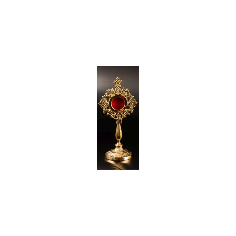Relikwiarz mosiężny, pozłacany - 21 cm (36) - RELIKWIARZE - Relikwiarz mosiężny, pozłacany - 21 cm (36)