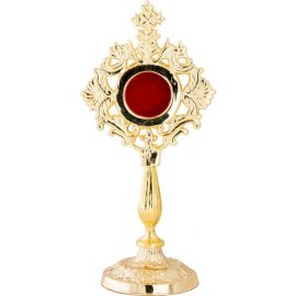 Relikwiarz mosiężny, pozłacany - 21 cm (36) - RELIKWIARZE - zdjęcie 2 - Relikwiarz mosiężny, pozłacany - 21 cm (36)