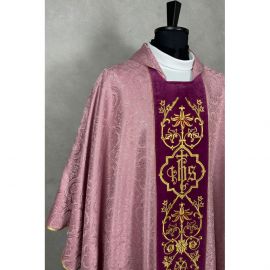 Ornat gotycki blady różowy, haftowany pas aksamit (149K) - ORNATY NA WIELKI POST - zdjęcie 3 - Ornat gotycki blady różowy, haftowany pas aksamit (149K)