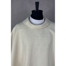 Ornat gotycki golf bez haftu, nić metalizowana (166K) - Ornaty białe/ ecru - zdjęcie 2 - Ornat gotycki golf bez haftu, nić metalizowana (166K)
