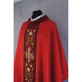 Ornat gotycki czerwony, haftowany pas aksamit (211K) - ORNATY NA WIELKI POST - zdjęcie 2 - Ornat gotycki czerwony, haftowany pas aksamit (211K)