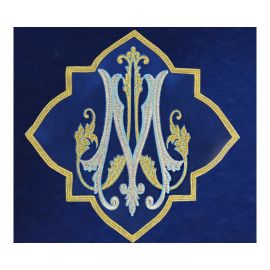 Ornat semi gotycki + stuła, maryjny, aksamitny pas (88K) - Ornaty Maryjne - zdjęcie 3 - Ornat semi gotycki + stuła, maryjny, aksamitny pas (88K)