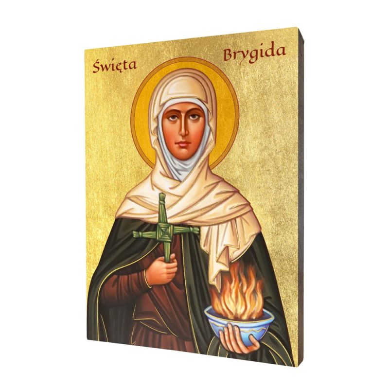 Ikona religijna święta Brygida z Kildare - Święci i Błogosławieni