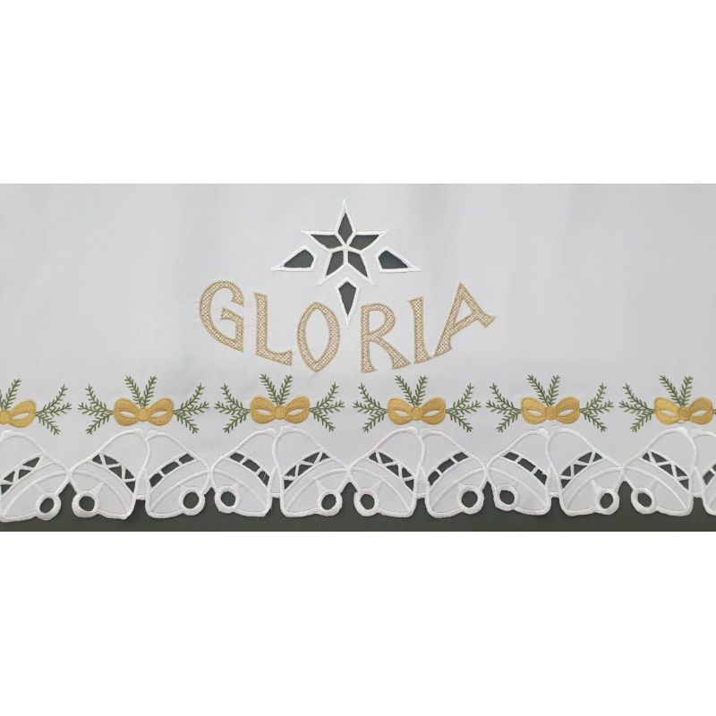 Obrus ołtarzowy haftowany GLORIA (237) - OBRUSY OŁTARZOWE - Obrus ołtarzowy haftowany GLORIA (237)