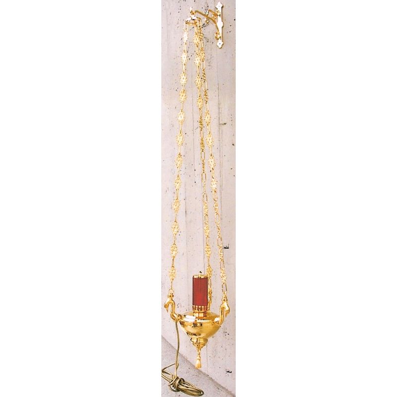 Lampka wieczna, wisząca, elektryczna lub oliwna - 38 cm. - LAMPKI WIECZNE - Lampka wieczna, wisząca, elektryczna lub oliwna - 38 cm.