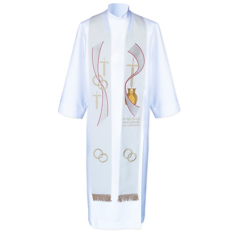 Stuła ślubna haftowana (1) - EUCHARYSTYCZNE - Stuła ślubna haftowana (1)