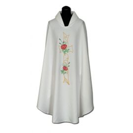 Ornat haftowany róże - Ornaty białe/ ecru