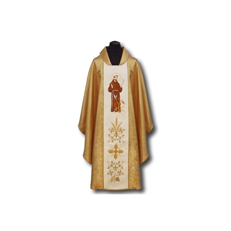 Ornat  haftowany św. Franciszek (2) - Ornaty z wizerunkiem świętych - Ornat  haftowany św. Franciszek (2)
