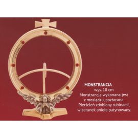Monstrancja pozłacana, hostia 125mm,  wys. 18 cm (14) - MONSTRANCJE - zdjęcie 2 - Monstrancja pozłacana, hostia 125mm,  wys. 18 cm (14)