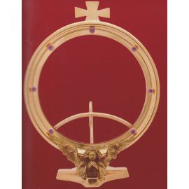 Monstrancja pozłacana, hostia 145mm,  wys. 20 cm (15) - MONSTRANCJE - zdjęcie 2 - Monstrancja pozłacana, hostia 145mm,  wys. 20 cm (15)