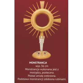 Monstrancja pozłacana wys. 36 cm (18) - MONSTRANCJE - zdjęcie 2 - Monstrancja pozłacana wys. 36 cm (18)