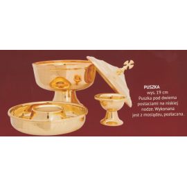 Puszka liturgiczna pod dwiema postaciami - 19 cm - PUSZKI MSZALNE - zdjęcie 2 - Puszka liturgiczna pod dwiema postaciami - 19 cm