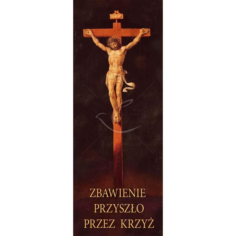 Baner Wielkanocny - Zbawienie przyszło przez krzyż - Wielki Post - Baner Wielkanocny - Zbawienie przyszło przez krzyż