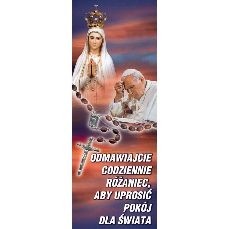 Baner - Odmawiajcie codziennie różaniec, aby uprosić pokój dla świata - Nabożeństwo różańcowe - Baner - Odmawiajcie codziennie różaniec, aby uprosić pokój dla świata