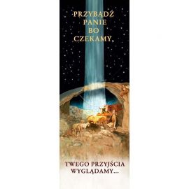 Baner Bożonarodzeniowy - Przybądź Panie bo czekamy - Adwent
