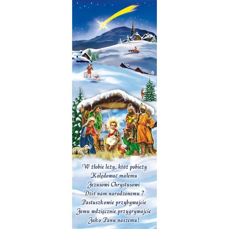 Baner Bożonarodzeniowy - W żłobie leży - Boże Narodzenie - Baner Bożonarodzeniowy - W żłobie leży