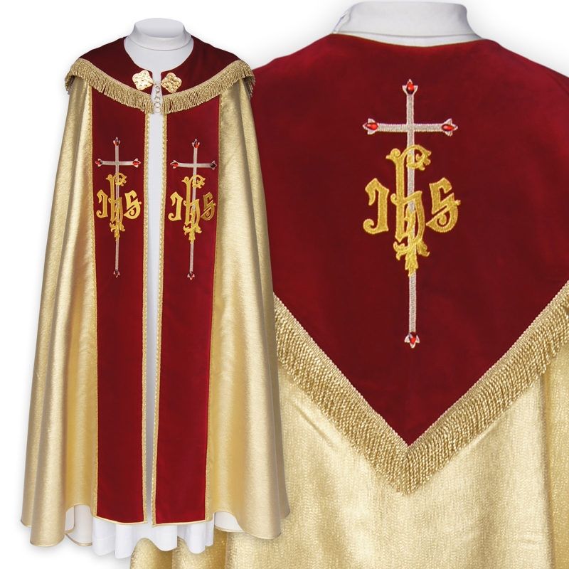 Kapa haftowana IHS (11b) - KAPY LITURGICZNE - Kapa haftowana IHS (11b)