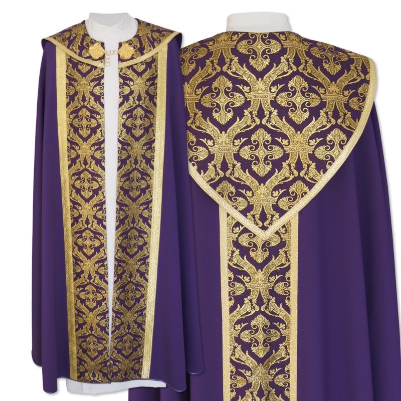 Kapa haftowana - kolory liturgiczne (143) - KAPY LITURGICZNE - Kapa haftowana (143)