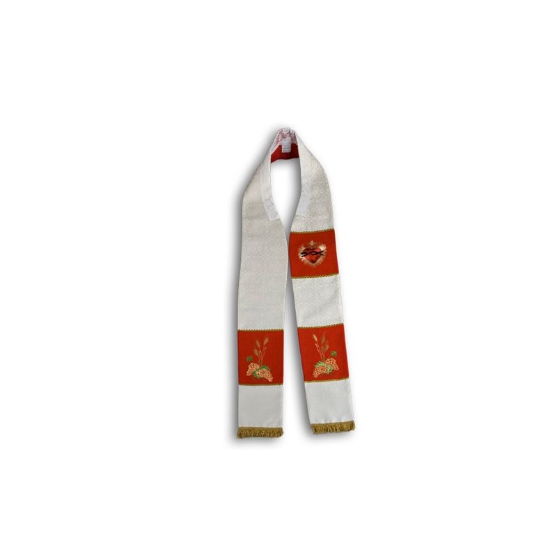 Stuła kapłańska - Serce Pana Jezusa - Z POSTACIAMI - Stuła kapłańska - Serce Pana Jezusa