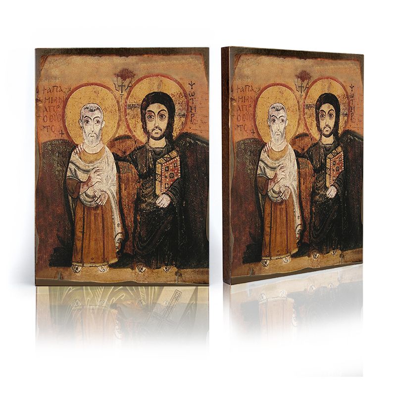 Chrystus i św. Menas ikona przyjaźni - Jezus Chrystus - Chrystus i św. Menas ikona przyjaźni