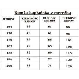 Komża kapłańska lniana - srebrna wstawka - KOMŻE I ALBY  KAPŁAŃSKIE - zdjęcie 2 - Komża kapłańska lniana - srebrna wstawka