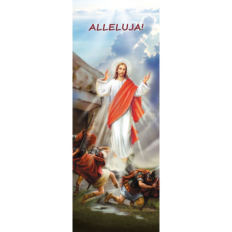 Baner na Wielkanoc "Alleluja!" - błękitny (13) - WIELKANOC - Baner na Wielkanoc "Alleluja!" - błękitny (13)