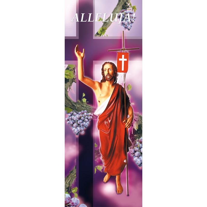 Baner na Wielkanoc "Alleluja!" - fioletowy (14) - WIELKANOC - Baner na Wielkanoc "Alleluja!" - fioletowy (14)