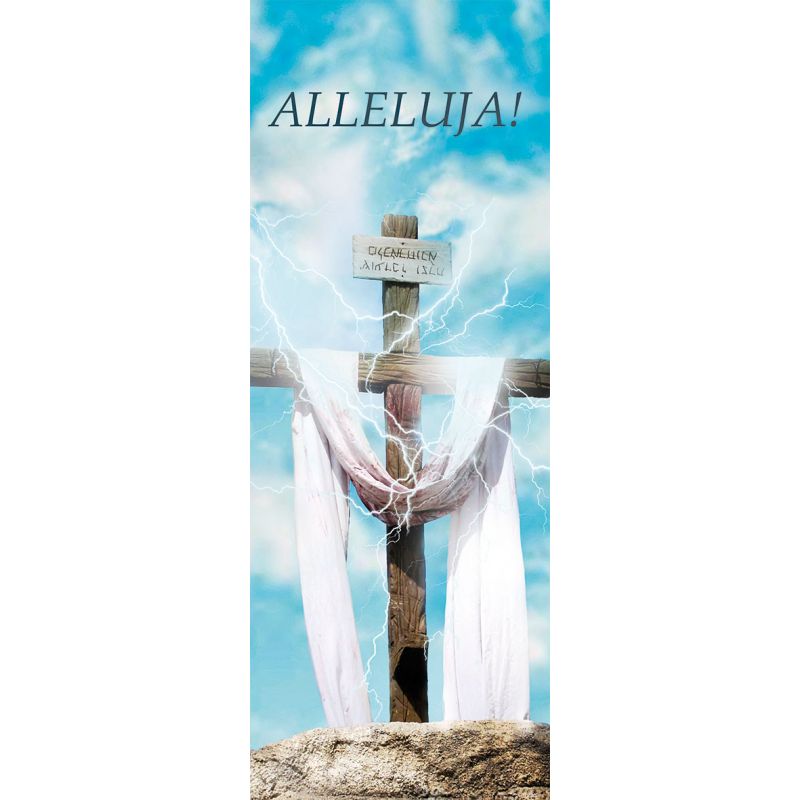 Baner na Wielkanoc "Alleluja!" - niebieski (15) - WIELKANOC - Baner na Wielkanoc "Alleluja!" - niebieski (15)
