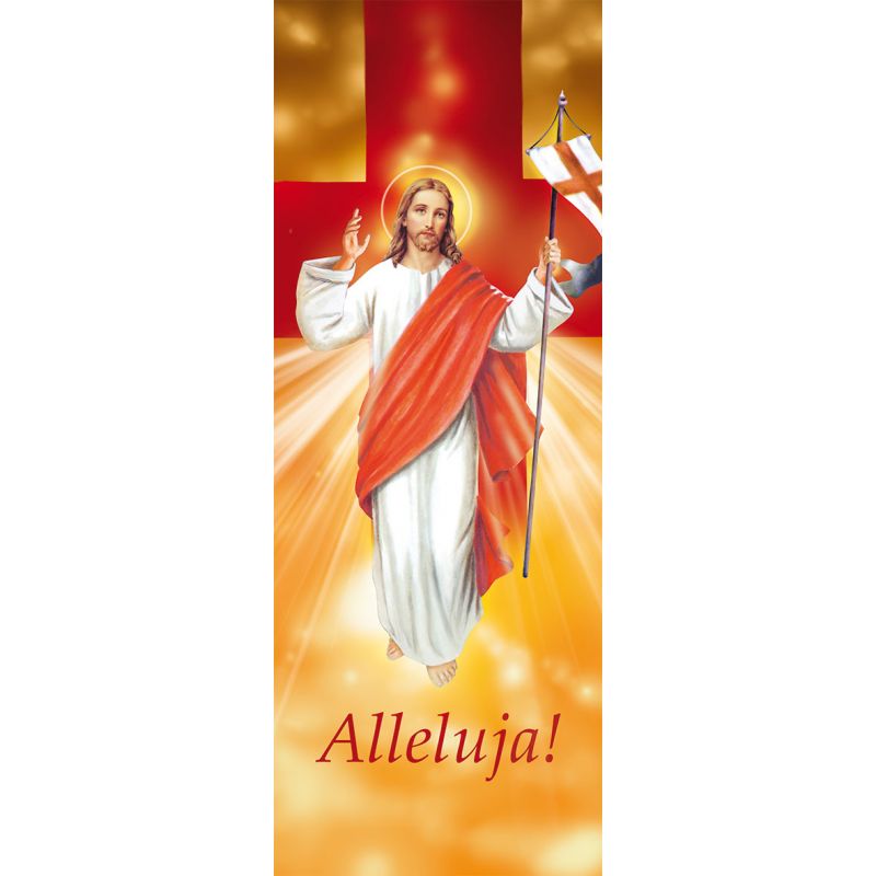 Baner na Wielkanoc "Alleluja!" - pomarańczowy (18) - WIELKANOC - Baner na Wielkanoc "Alleluja!" - pomarańczowy (18)