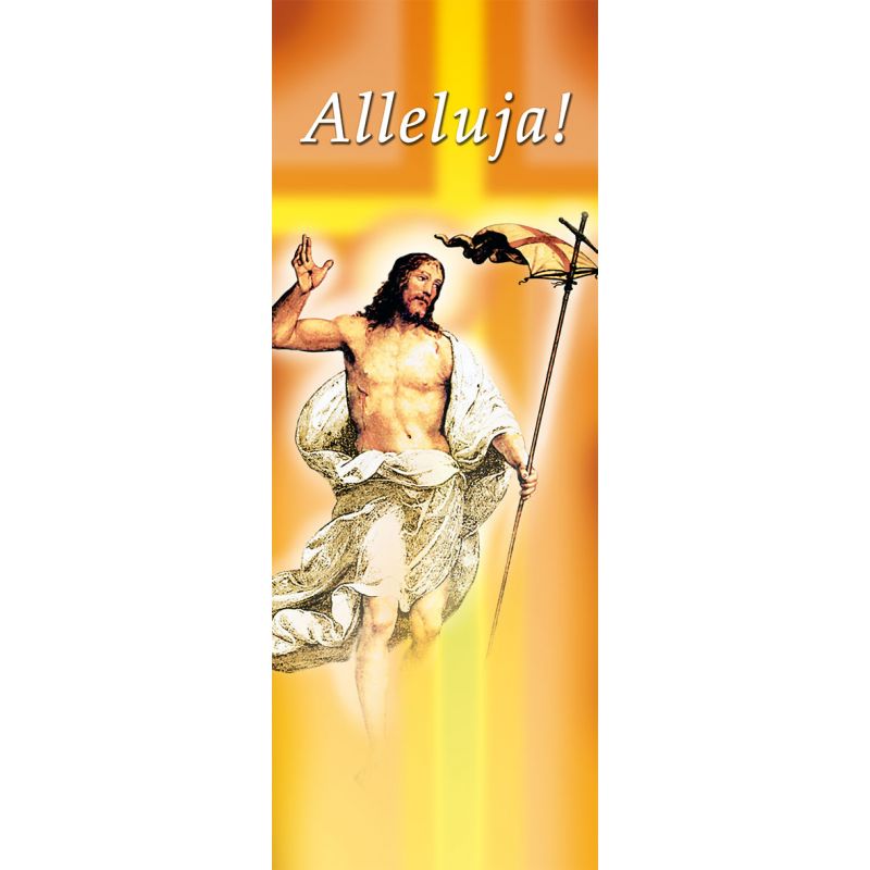 Baner na Wielkanoc "Alleluja!" - pomarańczowy (19) - WIELKANOC - Baner na Wielkanoc "Alleluja!" - pomarańczowy (19)