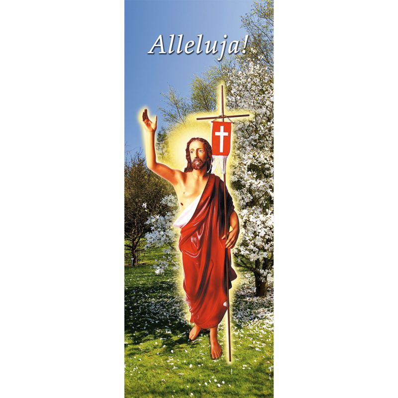 Baner na Wielkanoc "Alleluja!" - zielony (20) - WIELKANOC - Baner na Wielkanoc "Alleluja!" - zielony (20)