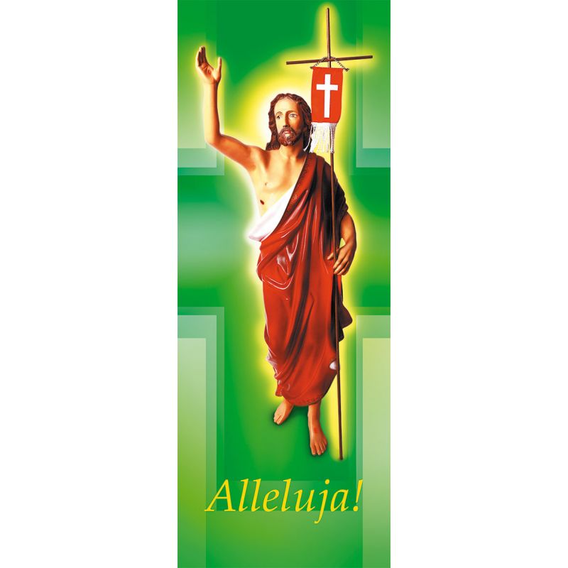 Baner na Wielkanoc "Alleluja!" - zielony (21) - WIELKANOC - Baner na Wielkanoc "Alleluja!" - zielony (21)