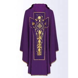 Ornat - Jezus ukrzyżowany - kolory liturgiczne (19) - Ornaty z Jezusem - zdjęcie 2 - Ornat fioletowy - Jezus ukrzyżowany (19)