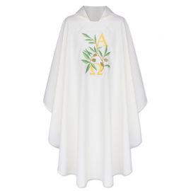 Ornat Alfa Omega+kłosy (kolory liturgiczne) - Ornaty haftowane - zdjęcie 3 - Ornat Alfa Omega+kłosy (kolory liturgiczne)