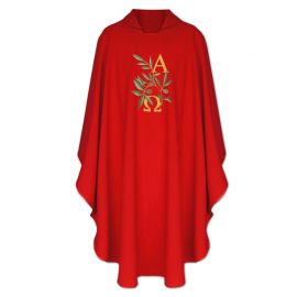 Ornat Alfa Omega+kłosy (kolory liturgiczne) - Ornaty haftowane - zdjęcie 5 - Ornat Alfa Omega+kłosy (kolory liturgiczne)