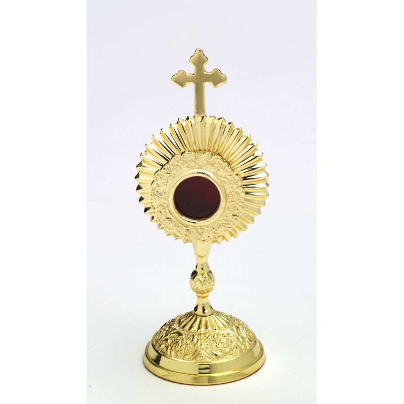 Relikwiarz kapsuła okrągła, mosiężny - 17 cm - RELIKWIARZE - Relikwiarz kapsuła okrągła, mosiężny - 17 cm