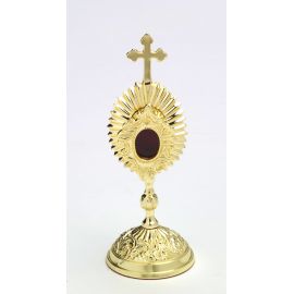 Relikwiarz kapsuła owalna, mosiężny - 17 cm - RELIKWIARZE