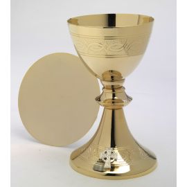 Kielich z pateną (krzyżyk) - 20 cm. - KIELICHY MSZALNE