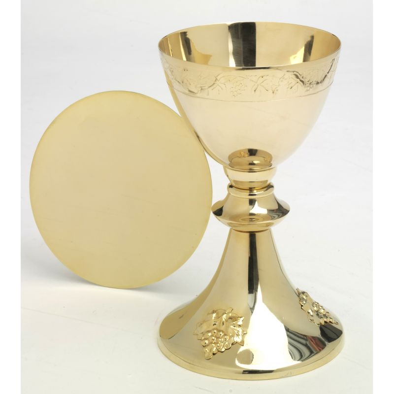 Kielich + patena (winogrona) - 20 cm - KIELICHY MSZALNE - Kielich + patena (winogrona) - 20 cm