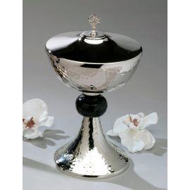 Puszka srebrna z czarnym pierścieniem - 24 cm - PUSZKI MSZALNE