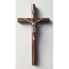 Krzyż drewniany z listwą srebrną - 16x8,5 cm - KRZYŻE, KRZYŻYKI